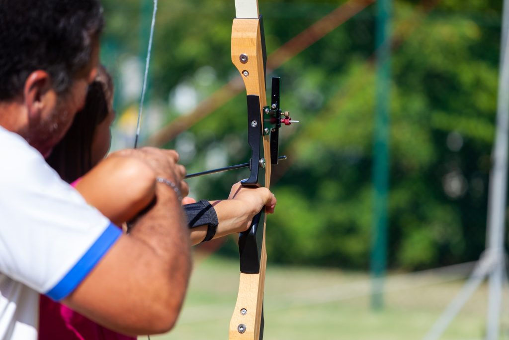 Introduction to archery 101 class learning how to shoot